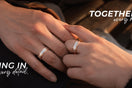 925 sterling silver couple bands for men and women with a modern minimalist design.