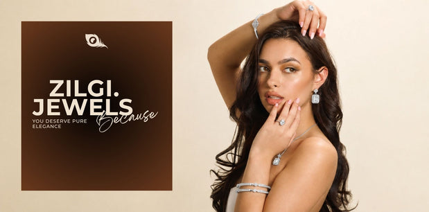 Zilgi Jewels 925 sterling silver jewellery worn by model elegant jewellery India