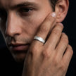 Modern Classic Pattern 925 Sterling Silver Couple Band for Men