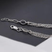 Geometric CZ Link 925 Sterling Silver Bracelet for Women