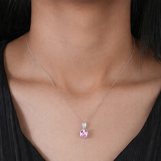 Pink Design 925 Sterling Silver Pendant Chain for Women