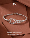 Infinity Loop Grace Diamond Silver Bracelet for Women