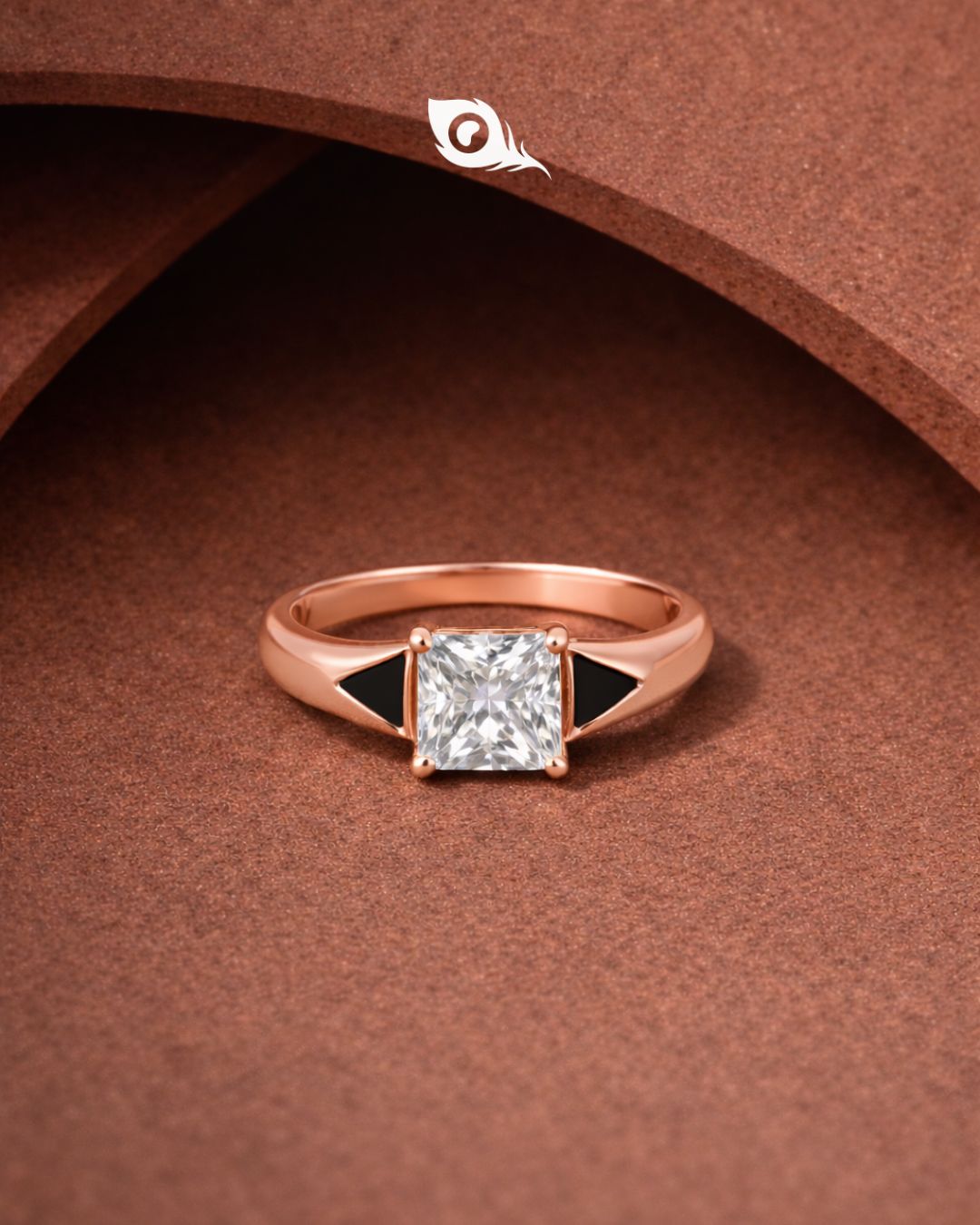 Princess-cut Solitaire Rose Gold Ring