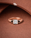 Princess-cut Solitaire Rose Gold Ring
