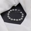 Circular Halo CZ 925 Sterling Silver Adjustable  Bracelet for Women