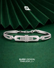 Modern Diamond Cuff Silver Bracelet for Women