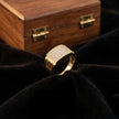 Gold-Plated Square CZ 925 Sterling Silver Ring for Men