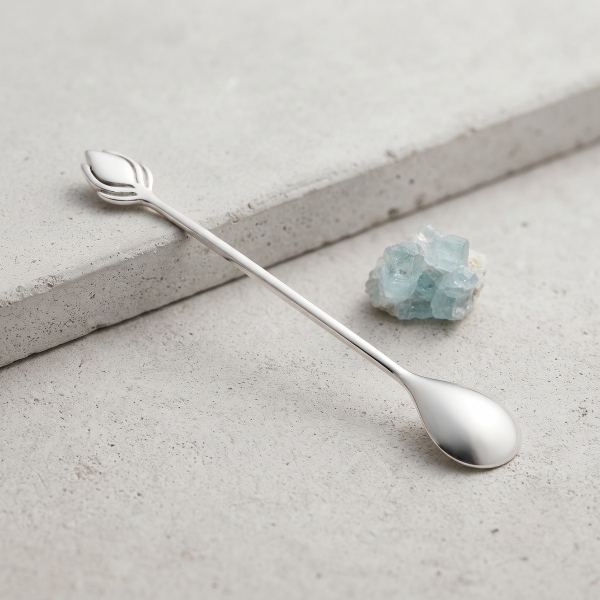 925 Sterling Silver Galthuthi Spoon with Peacock Feather Design | Traditional Baby Feeding & Keepsake Gift