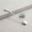 925 Sterling Silver Galthuthi Spoon with Peacock Feather Design | Traditional Baby Feeding & Keepsake Gift