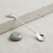 925 Sterling Silver Galthuthi Spoon with Peacock Feather Design | Traditional Baby Feeding & Keepsake Gift