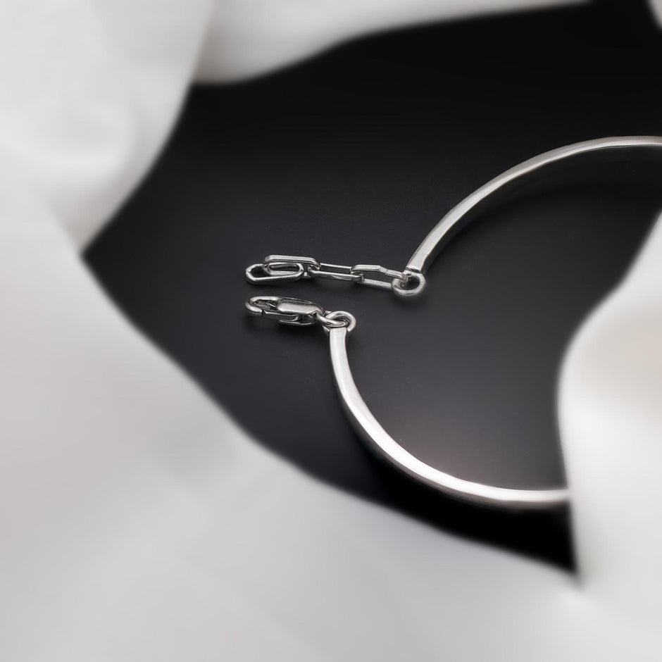 Infinity Twist Design CZ 925 Sterling Silver Bracelet for Women