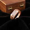 Bold Luxe Diamond CZ Rose Gold Plated 925 Sterling Silver Ring for Men