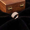 Rose Gold Finish Square Diamond-Look 925 Silver Ring for Men