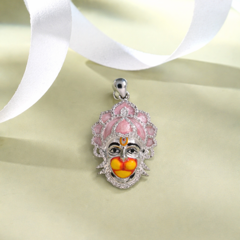 Divine Hanuman Ji Pendant – 925 Sterling Silver Men's Pendant.