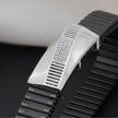 Diagonal CZ Plate Rolex-Style 925 Sterling Silver Bracelet for Men