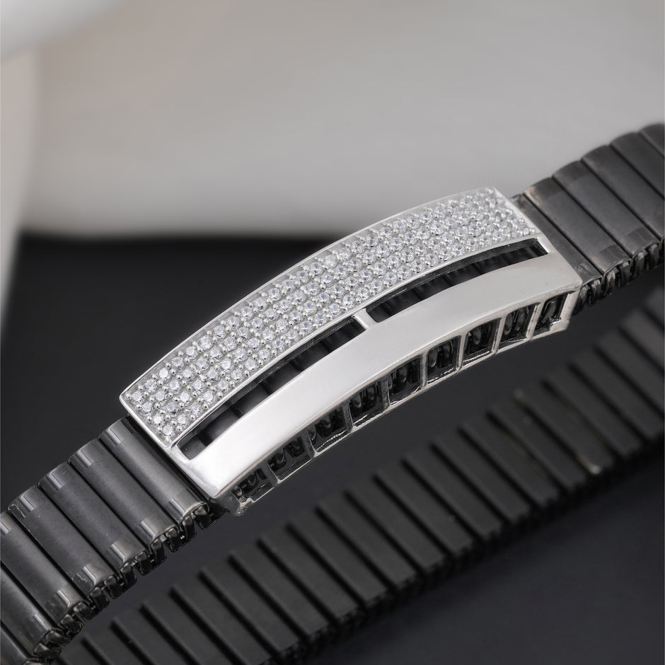 Royal Crest Rolex-Style 925 Sterling Silver Bracelet for Men