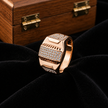 Cluster CZ Diamond 925 Sterling Silver Rose Gold Ring for Men
