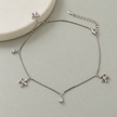 925 Silver Daisy flower Sparkle charms Anklet