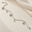 925 Silver Daisy flower Sparkle charms Anklet