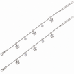 925 Silver Daisy flower Sparkle charms Anklet
