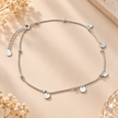 925 Silver Shimmer Coin Charm Anklet