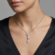 925 Sterling Silver Leaf Design Chain Pendant for Women