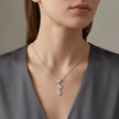 925 Sterling Silver Leaf Design Chain Pendant for Women