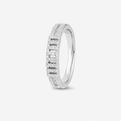 925 Sterling Silver Diamond Ring on Hand