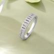 925 Sterling Silver Diamond Ring on Hand