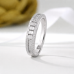 925 Sterling Silver Diamond Ring on Hand