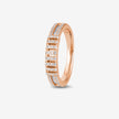 Rose Gold Diamond Band Ring on Hand