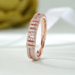 Rose Gold Diamond Band Ring on Hand