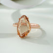 Oval-cut Stone Rose Gold Ring