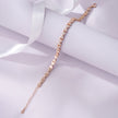 Heart Design Sparkling Diamond Adjustable Rose Gold Bracelet for Women