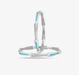 Aqua Radiance Diamond-Infused 925 Sterling Silver Bangle for Women