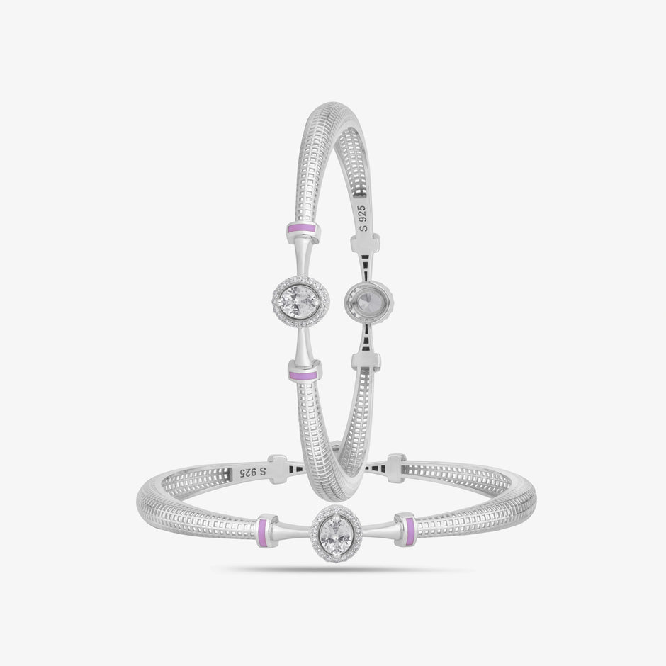 Aura Sparkle 925 Silver Mesh Bangle for Women