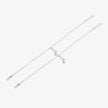 Aurora Twin Diamond Drop 925 Sterling Silver Anklet for Women