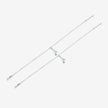Crystal Drop Charm Silver Anklets for Women