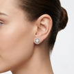 Classic Pearl Halo 925 Sterling Silver Stud Earrings for Women