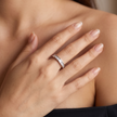 Baguette CZ Eternity 925 Sterling Silver Ring for Women