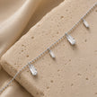 Silver 925 sterling silver bar charm bracelet for women