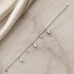 Silver 925 sterling silver bar charm bracelet for women