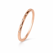 Rose Gold Minimal CZ Ring on Hand