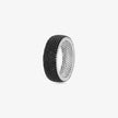 Black 925 sterling silver men’s statement ring with stone design