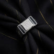 Silver Rectangle Black CZ 925 Sterling Silver Ring for Men
