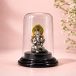 Blessed Ganpati devotional murti elegant glass dome home decor