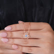 Bloom Aura Diamond Floral Rose Gold Pendant Necklace