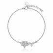 Blooming Flower Charm 925 Sterling Silver Bracelet for Women