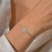 Blooming Flower Charm 925 Sterling Silver Bracelet for Women