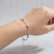 Blue Evil Eye Charm 925 Sterling Silver Bracelet for Women